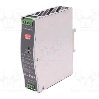 MEAN WELL DDR-120B-24 Měnič: DC/DC; 120W; Uvst: 16,8÷33,6VDC; Uvýst: 24VDC; Ivýst: 5A; DDR