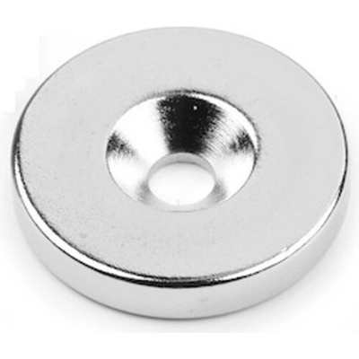 Magsy Neodymový magnet válec s dírou pro šroub se zápustnou hlavou pr.23 x 4 N 80 °C, VMM4-N35 Počet kusů: 1 ks – Zboží Mobilmania