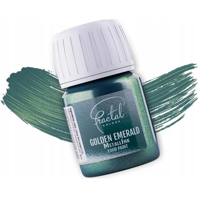 Fractal Tekuté potravinárske farbivo zlatý smaragd metalická farba 30 ml