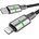 AVAX CB635 STEELY LED 1m 27W USB-C - Lightning черен оплетен кабел за бързо зареждане AVAX_CB635 (AVAX_CB635)
