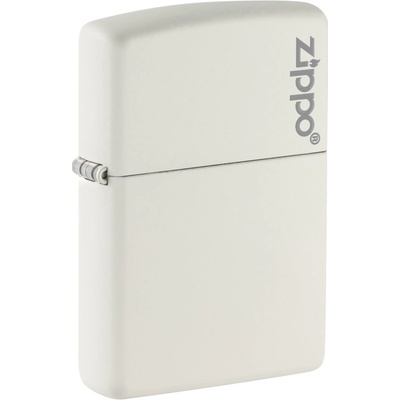 Zippo Mat benzínový te Logo bílý 26417