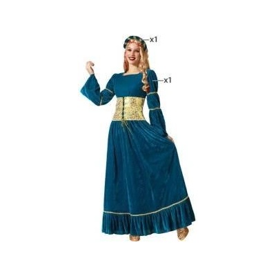 BigBuy Carnival Костюм Средновековна царица Син Размер m/l