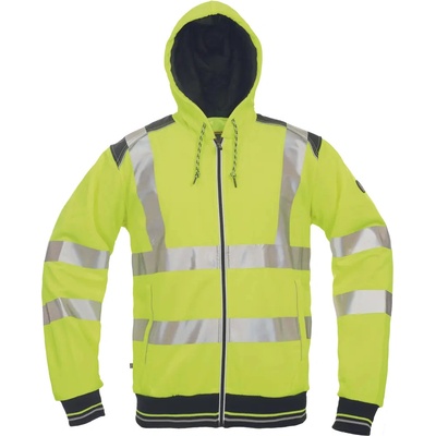 Cerva Knoxfield HI-VIS reflexní mikina s kapucí žlutá