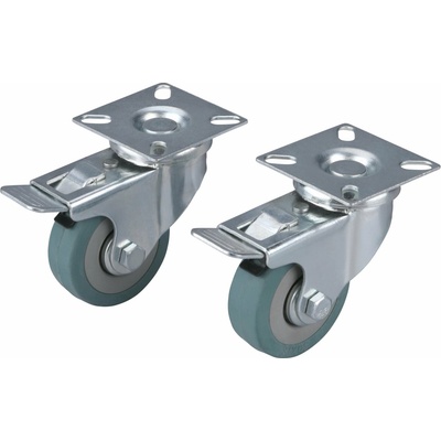 EXTOL PREMIUM Kolieska otočné s brzdou priemer 50 mm max 27 kg 2 ks