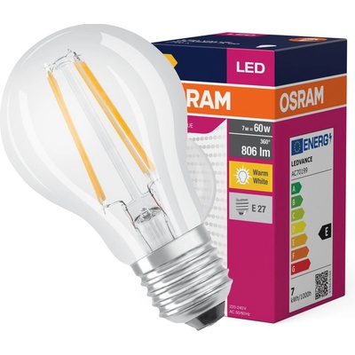 Osram LED Žiarovka FILAMENT A60 E27/6,5W/230V 2700K