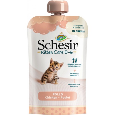 Schesir Cat Kitten kuře v krému 150 g