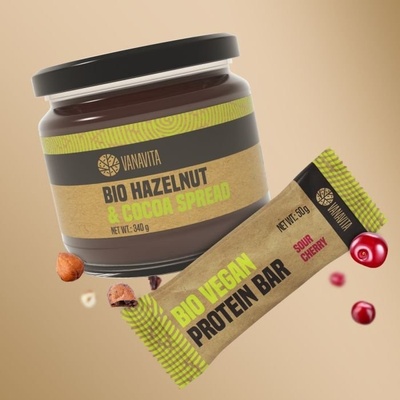 VanaVita BIO Lieskovoorieškový krém s kakaom 340 g