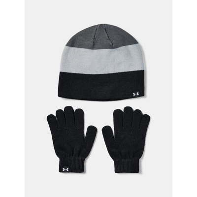 Under Armour Chlapčenská čepice a rukavice Boys Beanie Glove Combo Čierna