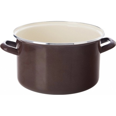 Orion Hrnec BROWN Lem 6,5 l 26 cm smaltovaný plech, nerezová ocel hnědá, 8592381204952