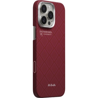 PITAKA Кевларен кейс с MagSafe за iPhone 16 Pro Max - Pitaka Harvard Crimson Edge Ultra Slim Aramid Fiber Case (червен) (PH1601PM)