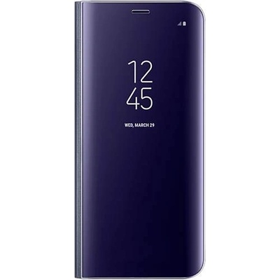 Samsung Clear View Stand Cover EF-ZG950CVEGWW - оригинален кейс с поставка, през който виждате информация от дисплея за Samsung Galaxy S8 (виолетов)