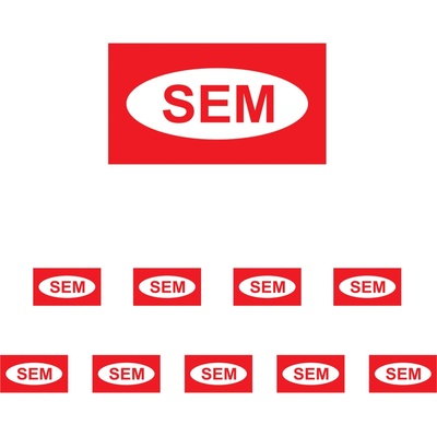 Walteco Sem, 90x50mm, samolepka Množstvo: 10 ks , 20083BP2