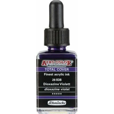 Schmincke Aero Color akrylový atrament Professional Total Cover 28 ml 838 dioxazine fialová