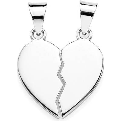 Argento Strieborný prívesok pre dvoch deliteľné srdiečko pre dvoch 86153