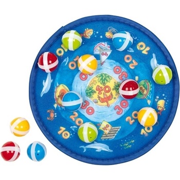 Goki Terč na suchý zip s 12 míčky Oceán