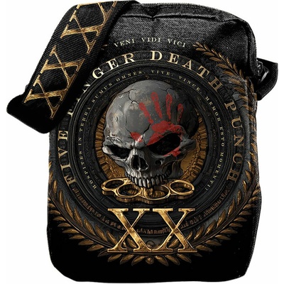 RukaHore Taška Five Finger Death Punch Crossbody Bag: Vendi Vidi Vici Black Čierna