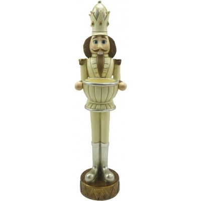 Vánoční dekorace Socha Louskáček Béžová Hnědá 9*7*30 cm – 9x7x30 cm