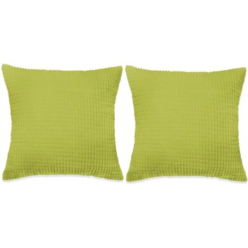 vidaXL Комплект възглавници, 2 бр, велур, 60x60 см, зелен (132914)