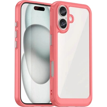 HQWear Кейс Outer Space за iPhone 16, червен (Outer Space Case iPhone 16 red)