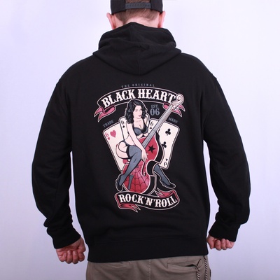 BLACK HEART BASS PIN UP Černá