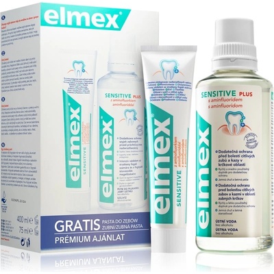 Elmex Sensitive ústní voda pro citlivé zuby 400 ml + pasta pro citlivé zuby 75 ml