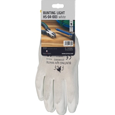 CERVA Ff bunting light hs-04-003 блистерни / покрити ръкавици - бели 7 (0108006380070bn)
