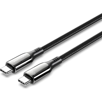 Vention CTKBH Cotton Braided USB-C 2.0 5A, 2m, černý