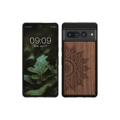 Pouzdro kwmobile Dřevěné Google Pixel 7 Pro tmavě hnědé