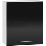 Bogdan Furniture Europe Горен шкаф - b 60/68-Е20, за вграден абсорбатор/черен гланц - memo