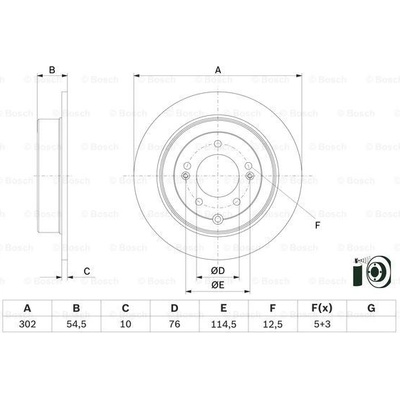BOSCH Brzdový kotúč 0986479E45