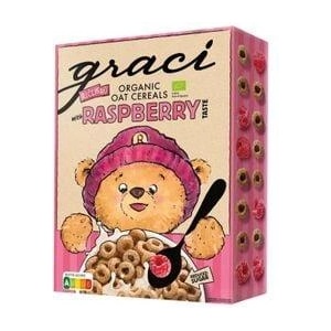 GRACI Био овесени кръгчета с вкус на малина 300 гр