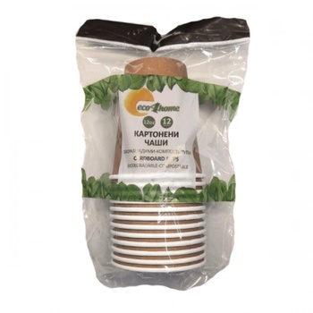 Еко картонени чаши Eco4home 12oz/15бр