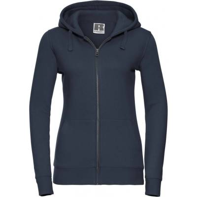 Russell women's sweatshirt with hood and zipper Authentic modrá