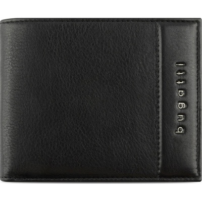 Bugatti pánská kožená RFID Nome Combi Wallet With Flap 49160101 černá