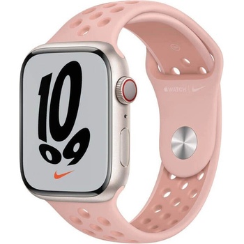 Apple Оригинална силиконова каишка за Apple Watch 42мм, 44мм, 45мм, 46мм, Ultra 49мм - Apple Watch Nike Band Sport Pink S/M/L (mn6q3zm/a)