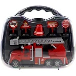Man Yuk Toys Играчка пожарна кола с пътни знаци - 22 см (98-216b)