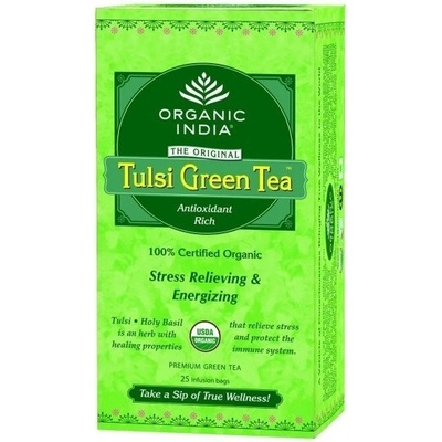 Organic India BIO Tulsi se Zeleným čajem čaje 25 x 17,4 g
