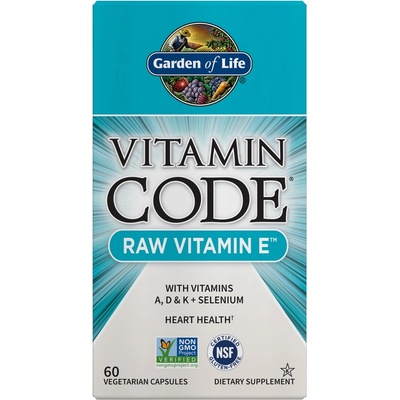 Garden of Life Vitamin Code RAW Vitamin E, 60 Veg Capsules