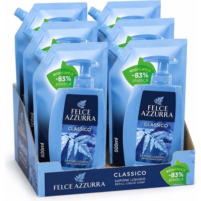 Felce Azzurra tekuté mýdlo classico náhradní náplň 6 x 500 ml