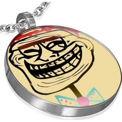 Šperky eshop Přívěsek z oceli Meme Troll Face Melvin AA30.24