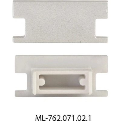 ML-762.071.02.0 Koncovka pro BD bez otvoru, stříbrná barva, 1 ks