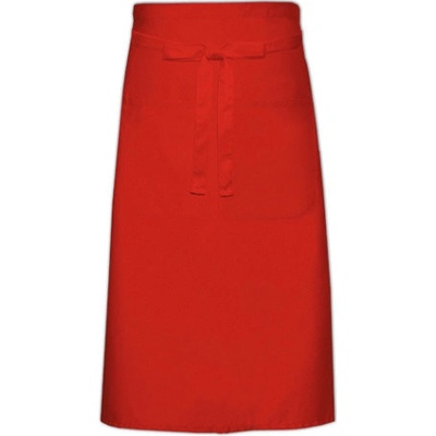 Link Kitchen Wear Kuchařská zástěra s kapsou X1000T Red 70x120cm