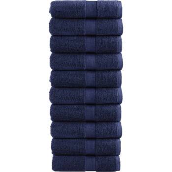 vidaXL Премиум кърпи за гости SOLUND 10 бр. тъмносини 30x50 см 600 г/м2 (137256)
