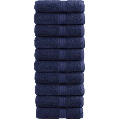vidaXL Премиум кърпи за гости SOLUND 10 бр. тъмносини 30x50 см 600 г/м2 (137256)