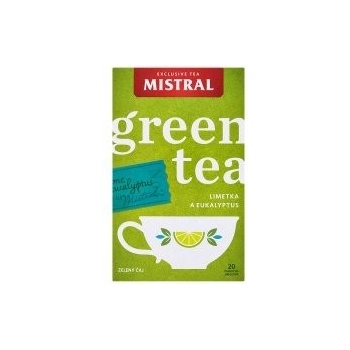 Mistral Zelený čaj s eukalyptovými listy s limetkovou příchutí 20 x 1,5 g