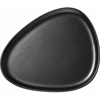 LIND DNA Jedálenský tanier CURVE 30 cm, čierna, kamenina