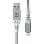SWISSTEN Aramid Reinforced USB / Lightning 1, 5 m Цвят: бял