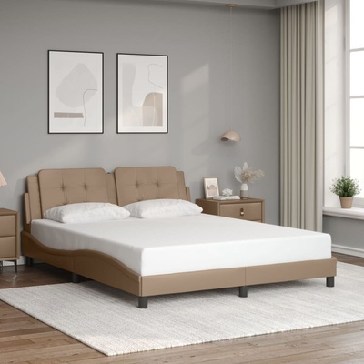 vidaXL 11461.3208195 Rám postele bez matrace Zadar cappuccino umělá kůže