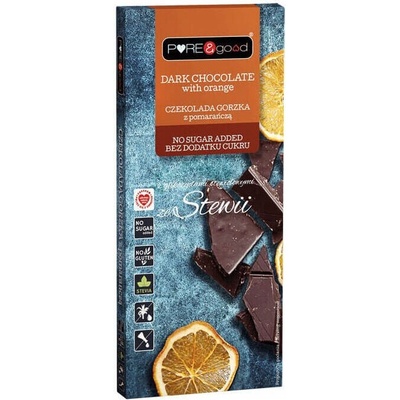 Pure&Good Horká čokoláda s mandľami bez pridaného cukru 75 g