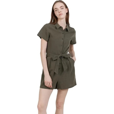 FUNDANGO Senna short sleeve romper - Green (Khaki)